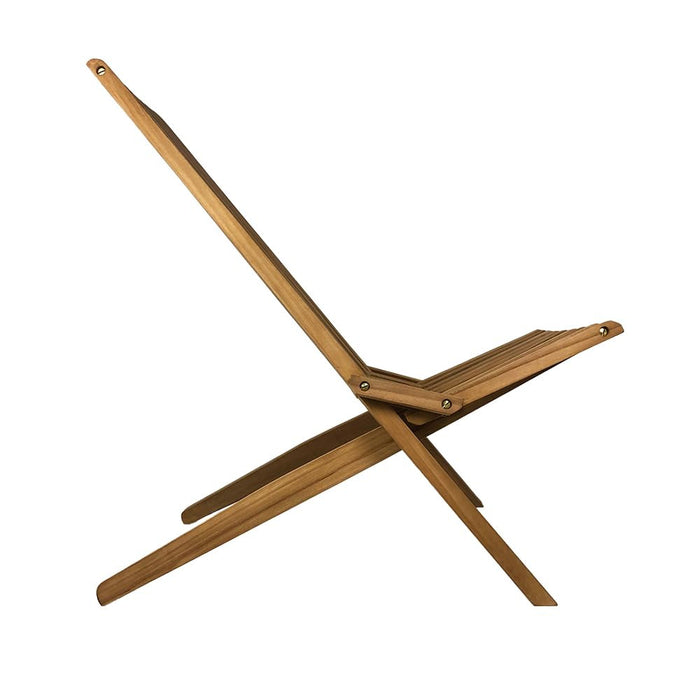 Set 2 Sedie Bistrot Pieghevoli per Giardino Nicla in Legno Teak