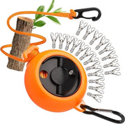 Raccordo Estensibile per Camping (10 m con Manubrio a Mano) - Accessorio Corda Portatile per Camping Viaggi e Giardino