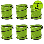 Multipack 6 pz sacchi multiuso per la casa e il giardino con maniglie pop-up 48 x h 58 cm