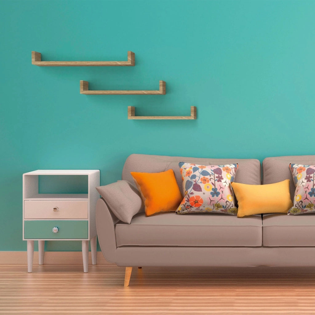 Mensole da Parete Set di 3 pz colore Rovere imperiale mod. Calamita Maxi
