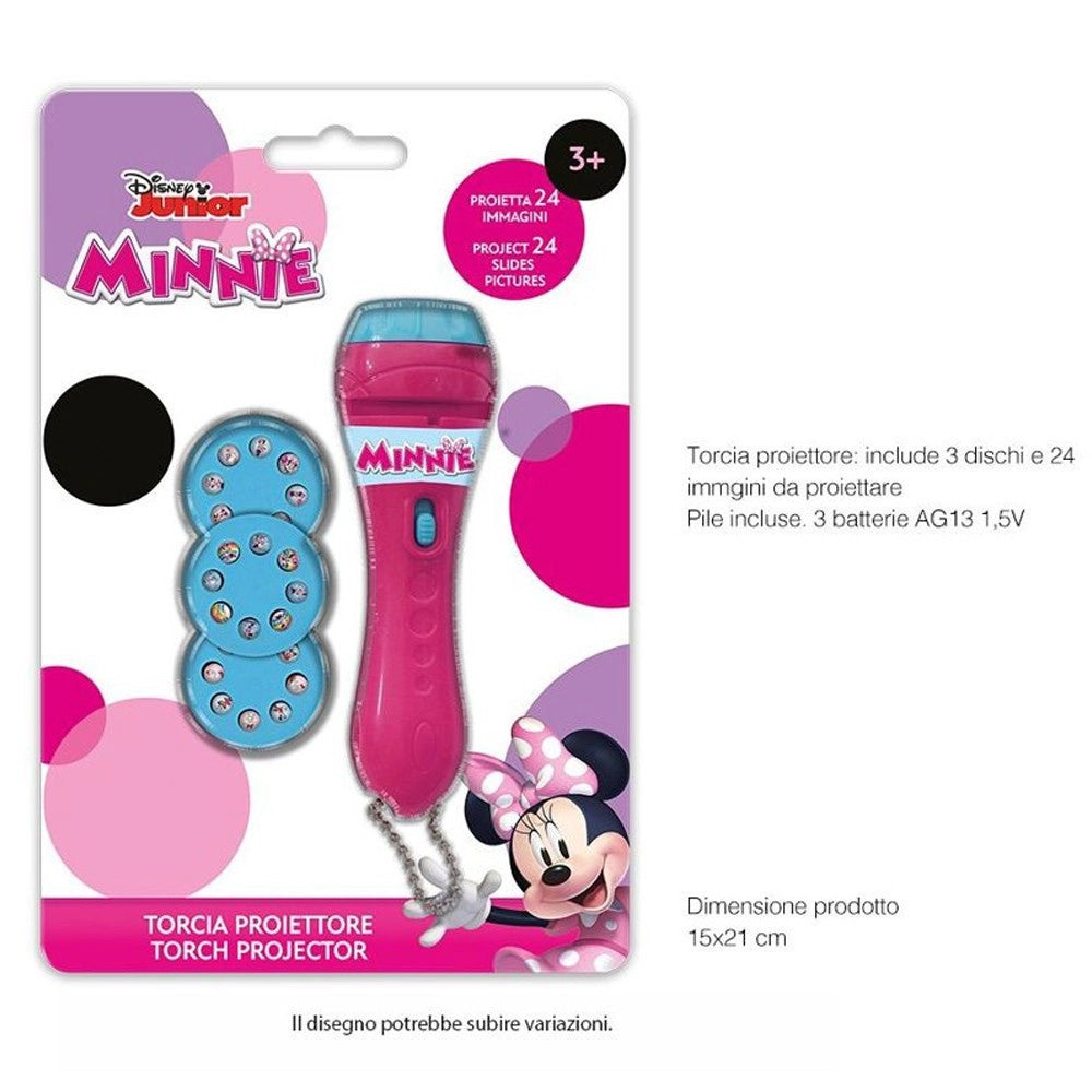Trade Shop - Torcia Proiettore Minnie Disney 24 Immagini Da Proiettare Giocattolo Bambini -