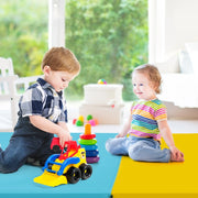 Tappeto ginnastico pieghevole a 5 pannelli per bambini, EPE e PU, resistente e salvaspazio, per casa