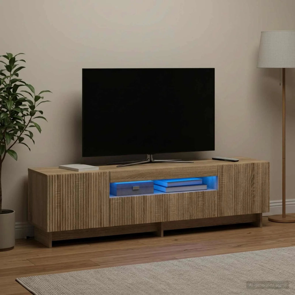 Mobile TV LED Rovere Sonoma Legno ingegnerizzato 896027