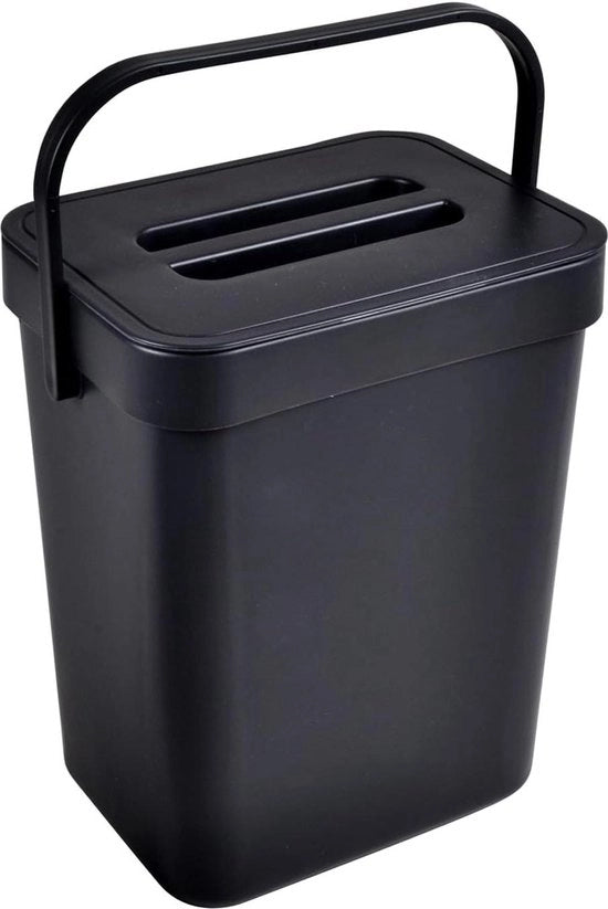Bacca di compostimento in plastica riutilizzabile 5 litri grigio - L 18 x B 14 x H 24 cm