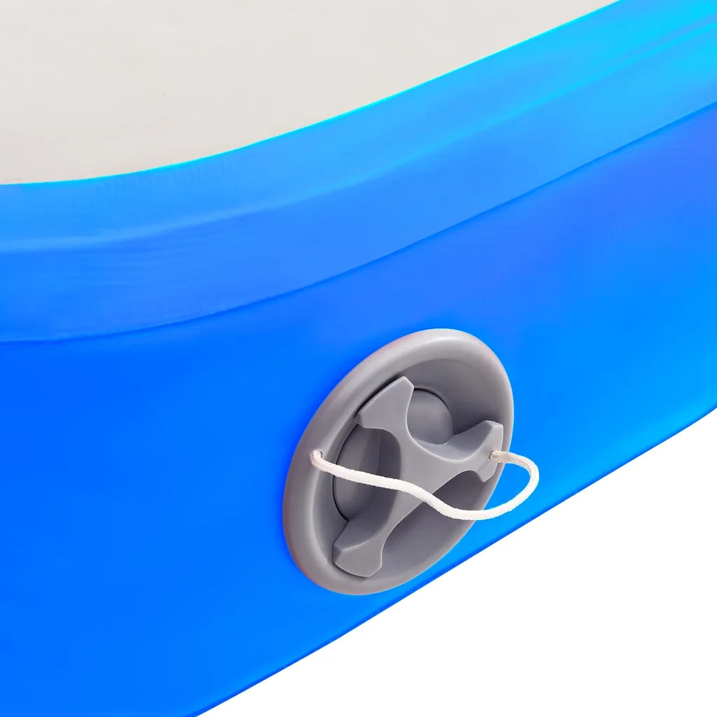 Tappetino Ginnastica Gonfiabile con Pompa 300x100x15 cm PVC Blu CFW1796576