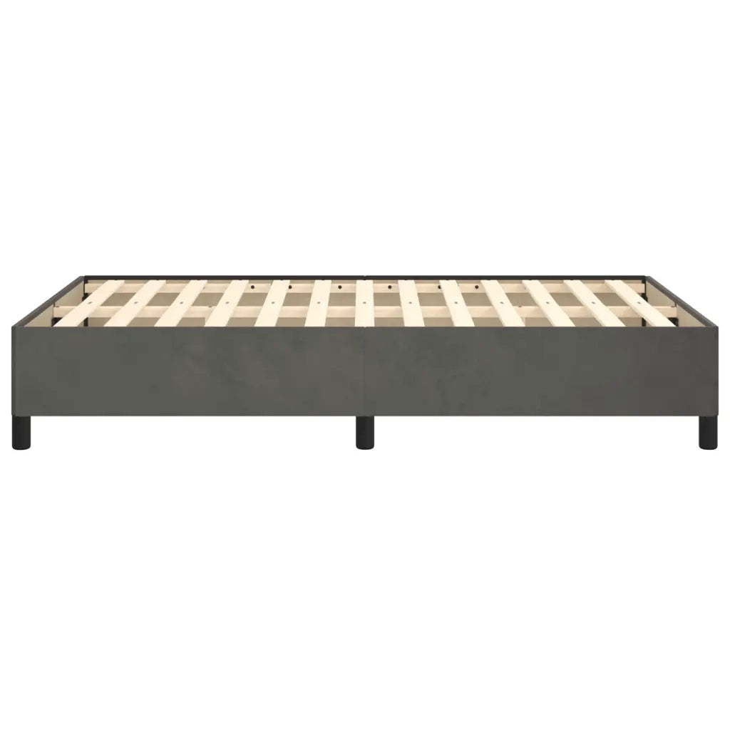 Giroletto senza Materasso-Struttura Letto Grigio Scuro 120x200 cm Velluto 557097