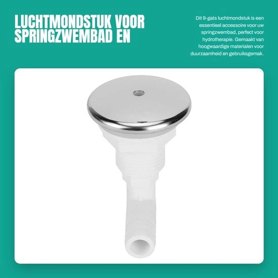 Accessorio per bagno in acciaio inossidabile - 9 fori - progettato per essere rimovibile - resistente all'usura - adatto per uso spa/bagno - facile da pulire
