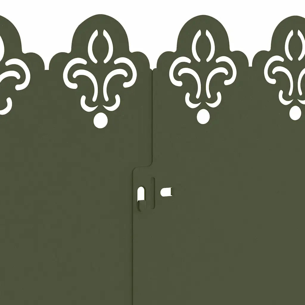 Bordure per prato 20 pz Verde oliva 103 x 0,05 x 22 cm Acciaio CFW9530818