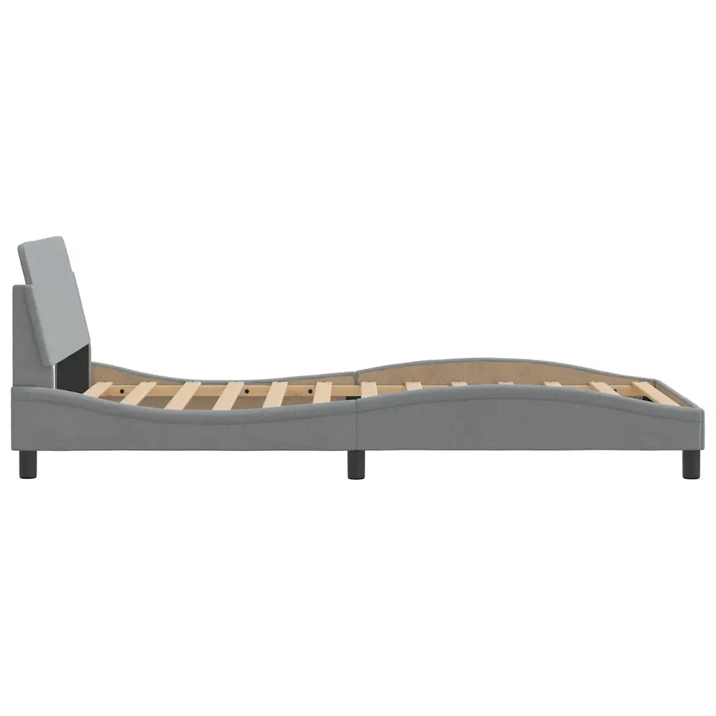 Giroletto-Struttura Letto Dover Grigio Chiaro 100x200 cm Tessuto