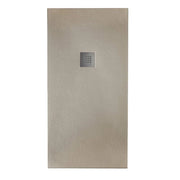 Piatto doccia effetto pietra 80x140 Tortora marmoresina pieno Piletta inclusa
