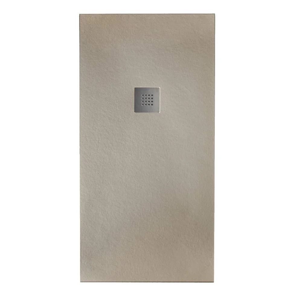 Piatto doccia effetto pietra 80x140 Tortora marmoresina pieno Piletta inclusa