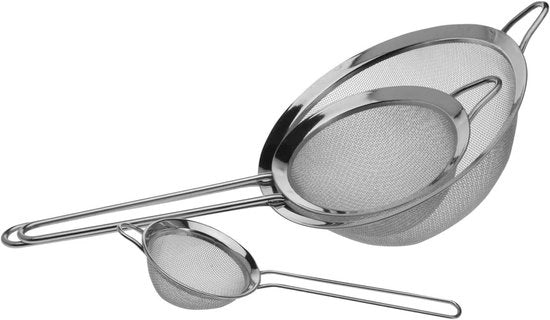 Set di tre vergi in acciaio inossidabile per zuppe da cucina - Stuzzo per pentole a vapore - Resistente al lavastoviglie - Set di 3 misure - Ø 8 cm, Ø 14 cm, Ø 20 cm
