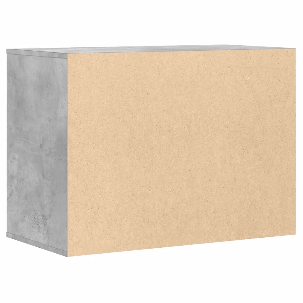 Cassettiera Angolo Grigio Cemento 80x41x58cm Legno Multistrato