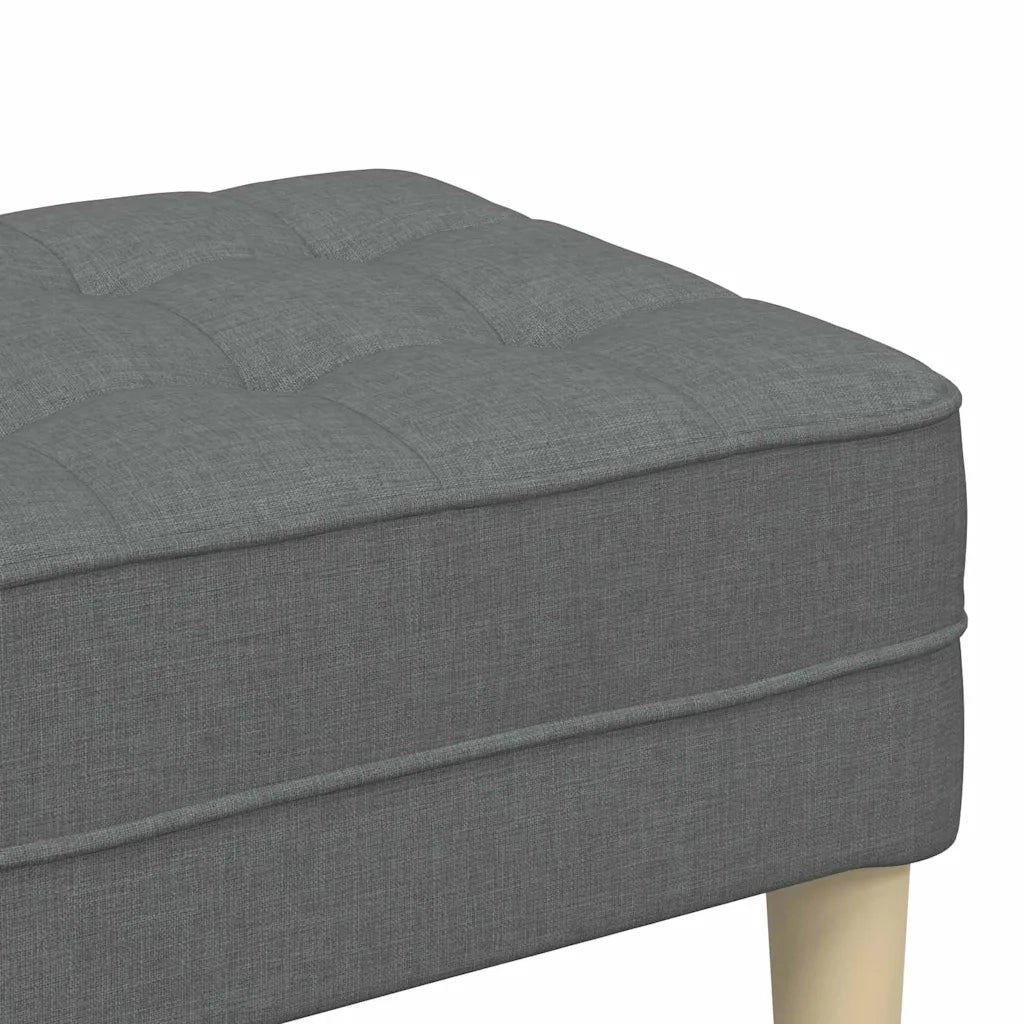 panchina con cuscino Grigio scuro 113 x 57 x 39 cm Tessuto 42001936