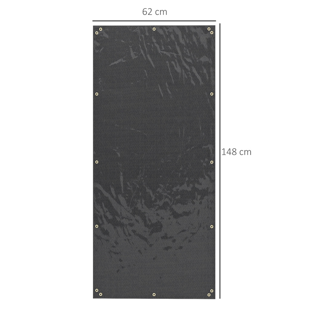 Copertura per Legna da Ardere ¨C zephmum ¨C Set 2 Pezzi, 148x62 cm, Nero