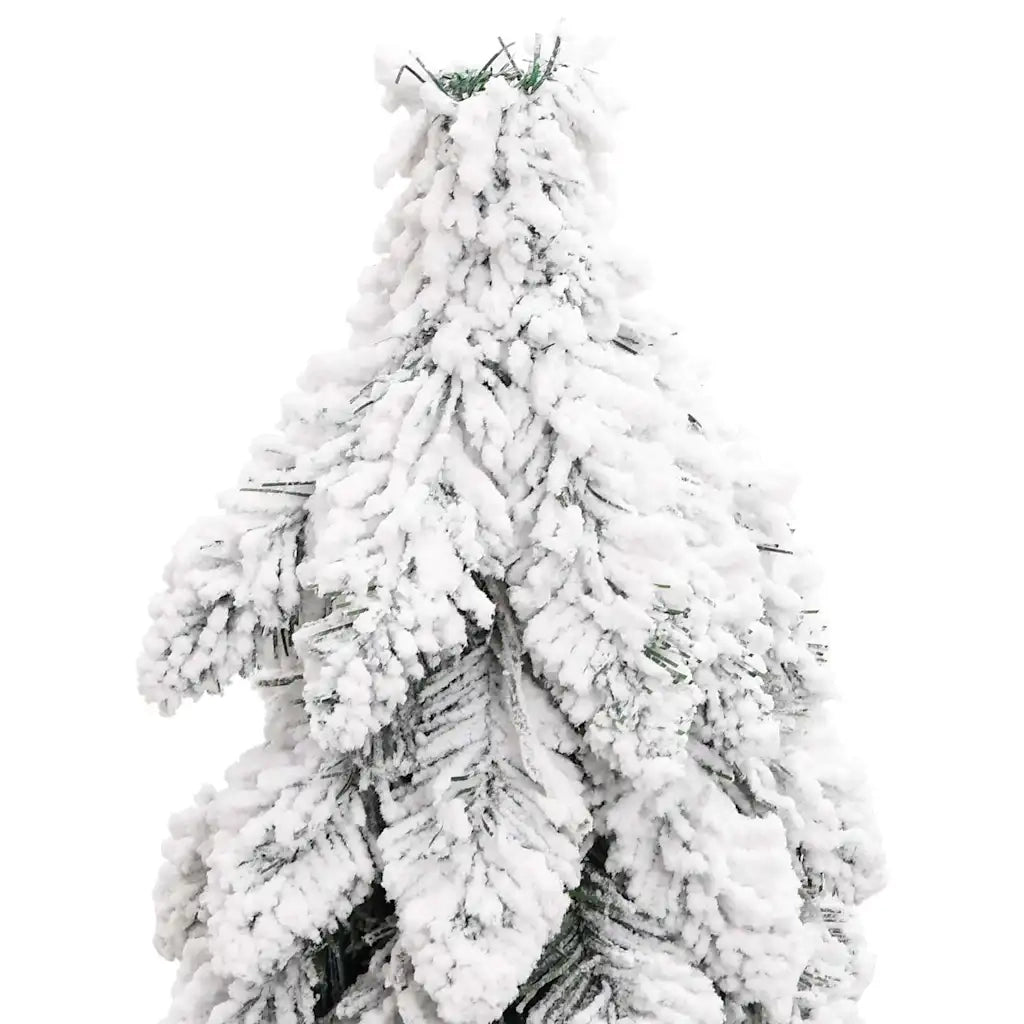 Albero di Natale Artificiale con 80 LED e Neve Floccata 150 cm 357697
