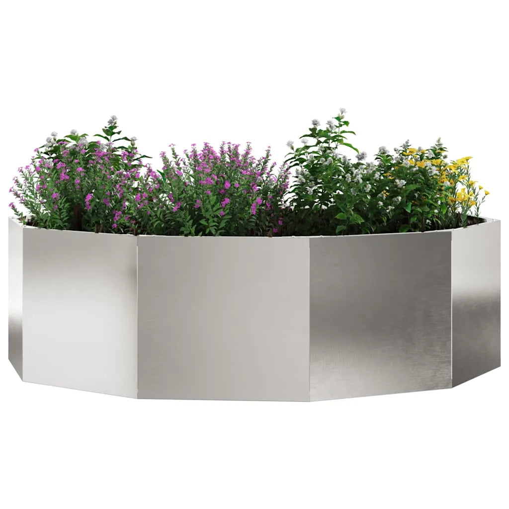 Fioriera | Cassetta per fiori | Vaso Argento 120 x 120 x 35 cm Acciaio inossidabile