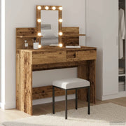Tavolo da Trucco con cassetto Legno vecchio 100 x 40 x 130 cm 868850