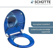 Cerniera di chiusura per WC di alta qualità - coperchio WC con chiusura rapida per facile pulizia, coperchio WC in duroplasto