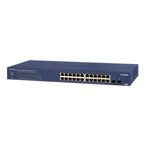 Netgear gs724tp-300eus switch di rete gestito l2/l3/l4 gigabit ethernet (10/100/1000) supporto power over ethernet (poe) blu