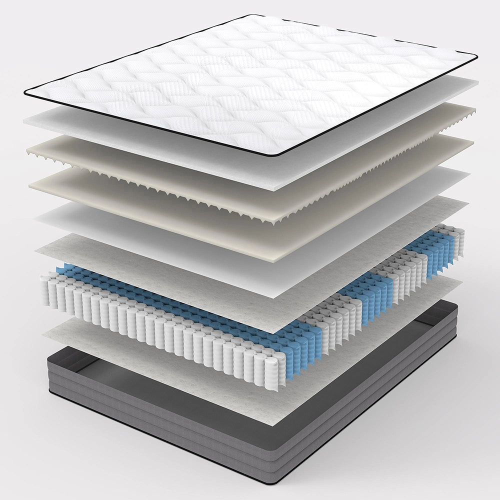 Materasso a Molle 160x200cm H3 20cm - Xylo - Ergonomico 7 Zone, Certificato Oeko-Tex