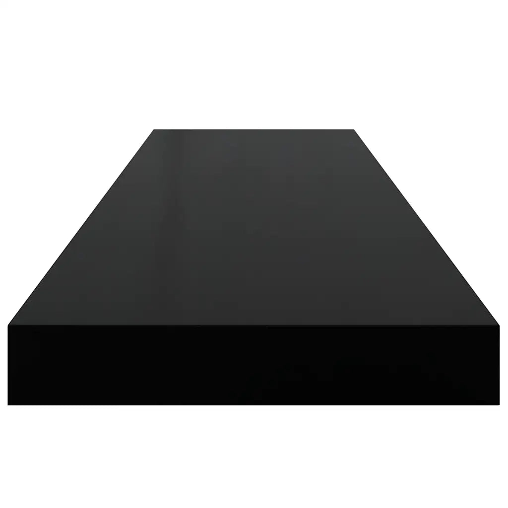 Scaffali a Parete 4 pz Nero Lucido 90x23,5x3,8 cm in MDF cod mxl 32854
