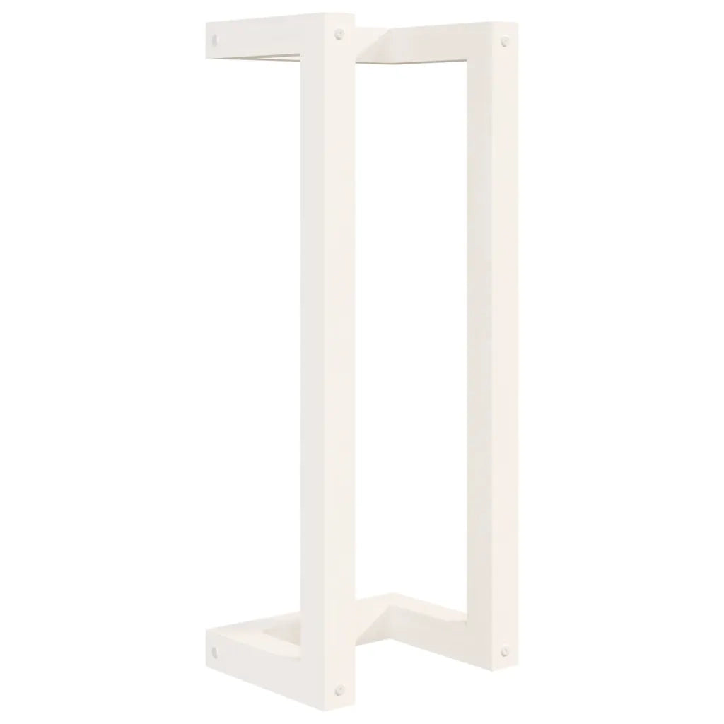 Portasciugamani Bianco 23x18x60 cm in Legno Massello di Pino cod mxl 40097