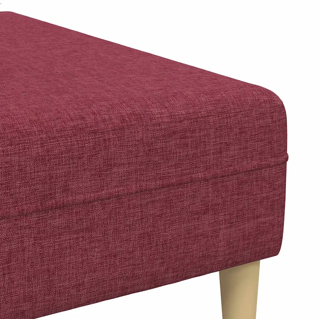 Set di divani 3 pcs Rosso vino Tessuto