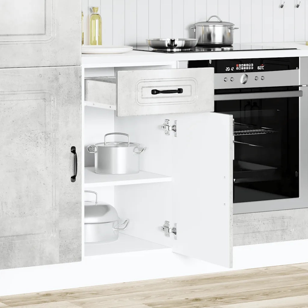 Base da Cucina Kalmar Grigio Cemento in Legno Multistrato 853471