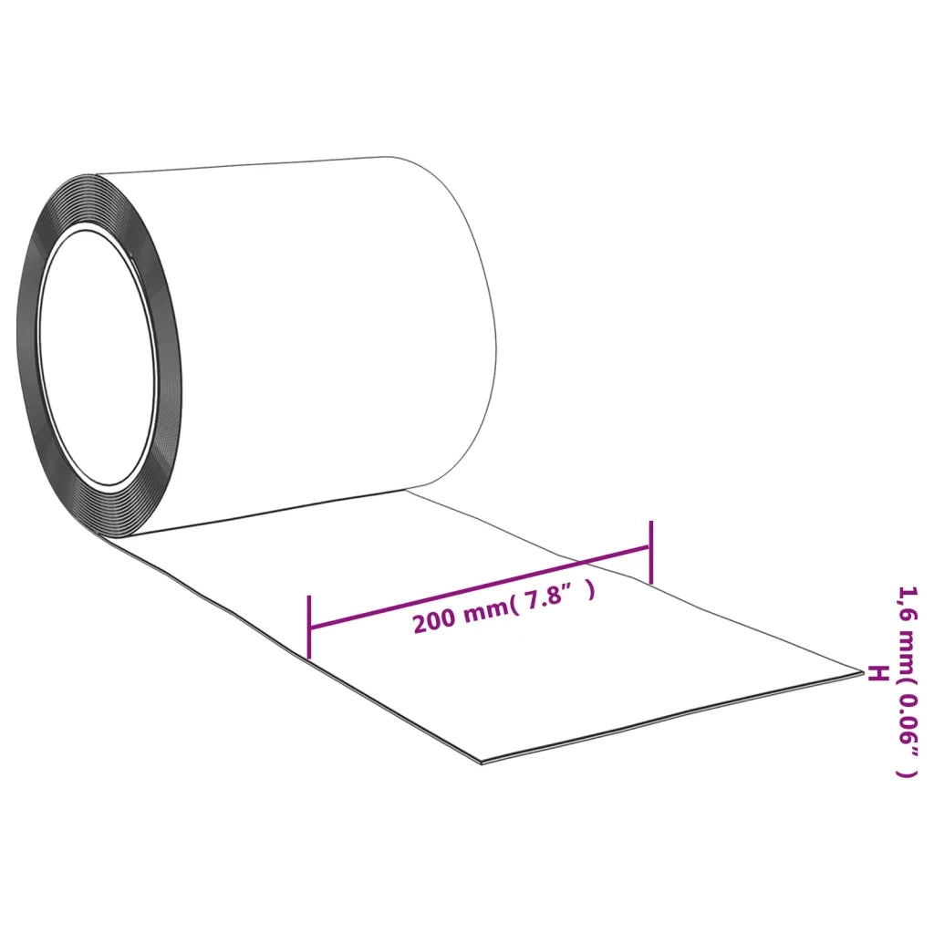 Tenda per Porte Trasparente 200 mm x 1,6 mm 50 m in PVC