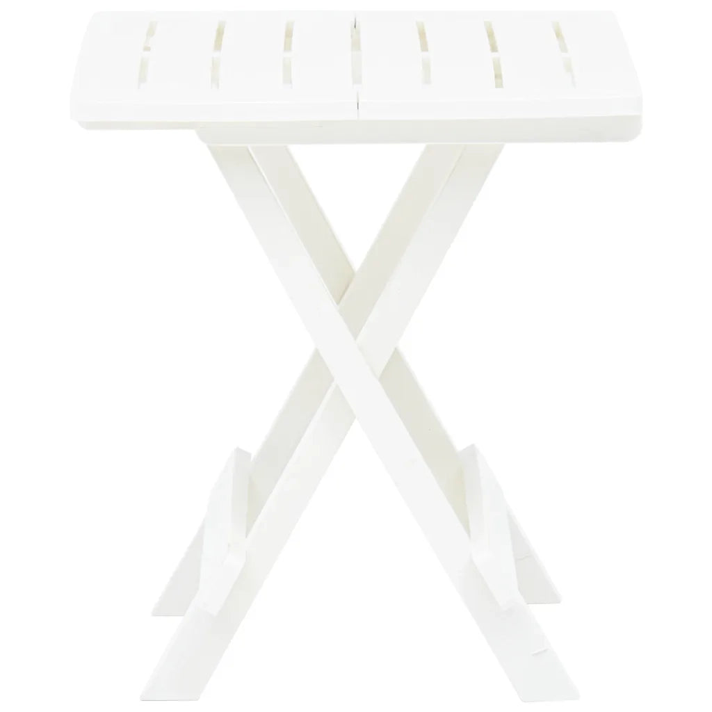 Tavolo da Giardino Pieghevole Bianco 45x43x50 cm in Plastica  cod mxl 34127