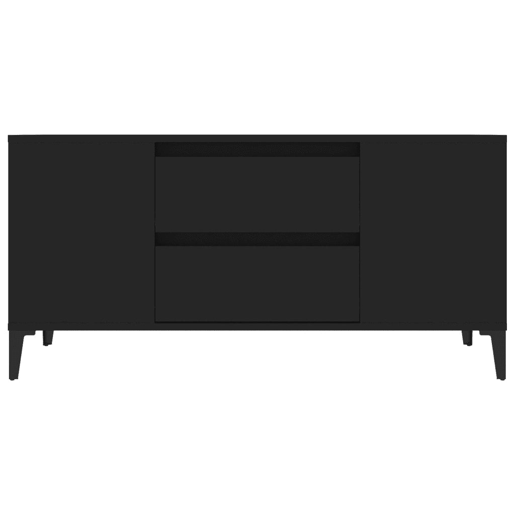 Mobile Porta TV Nero 102x44,5x50 cm in Legno Multistrato cod mxl 26780