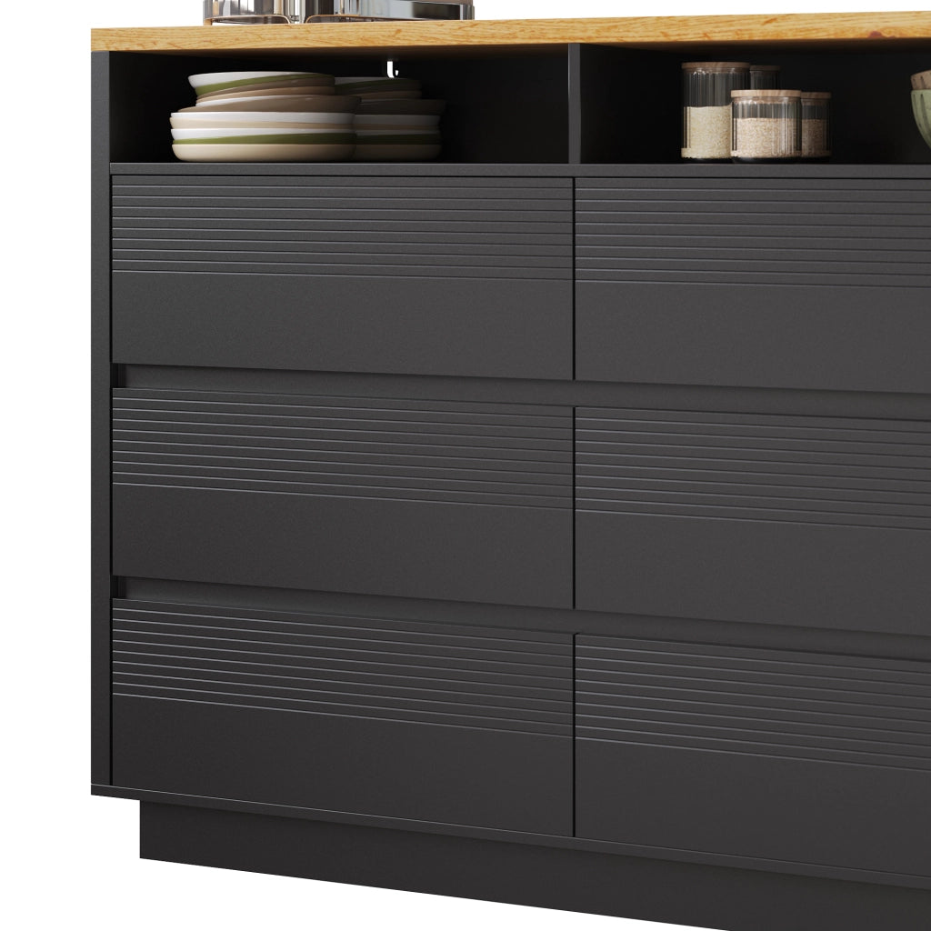 Tavolo Bar Allungabile con Cassetti e Vano Contenitore ¨C Xylo ¨C 137-215x39x102 cm