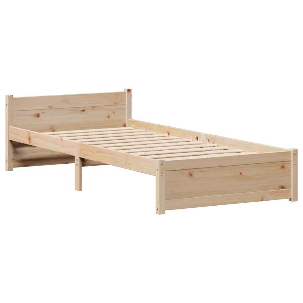 Letto senza Materasso 75x190 cm in Legno Massello Pino