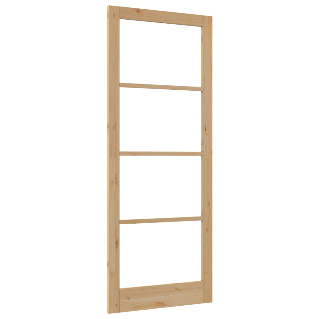porta interna con vetro "ORKDAL" 93x232x4 cm in legno massello di pino