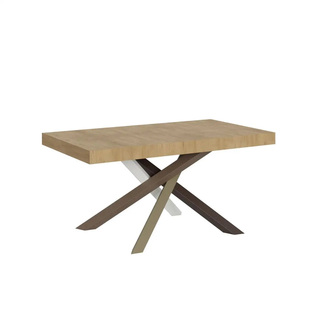 Tavolo allungabile 180/440x90 cm Volantis colore quercia natura gambe multicolore 4/C