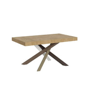 Tavolo allungabile 180/440x90 cm Volantis colore quercia natura gambe multicolore 4/C