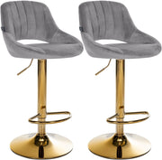 Set di 2 sgabelli da bar Milet velluto G 4