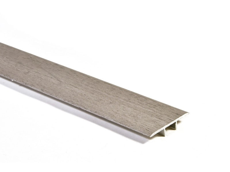 PROFILO DI DILATAZIONE IN ALLUMINIO PER LAMINATO ROVERE GRIGIO mm. 38X8X900 h