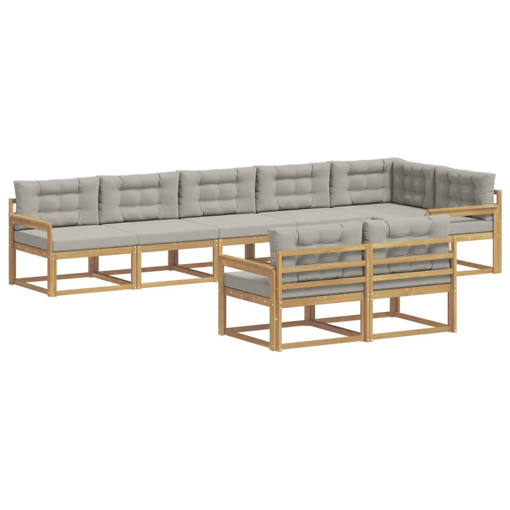 Set di divani da esterno 6 pcs Bianco e Grigio Chiaro 3386610