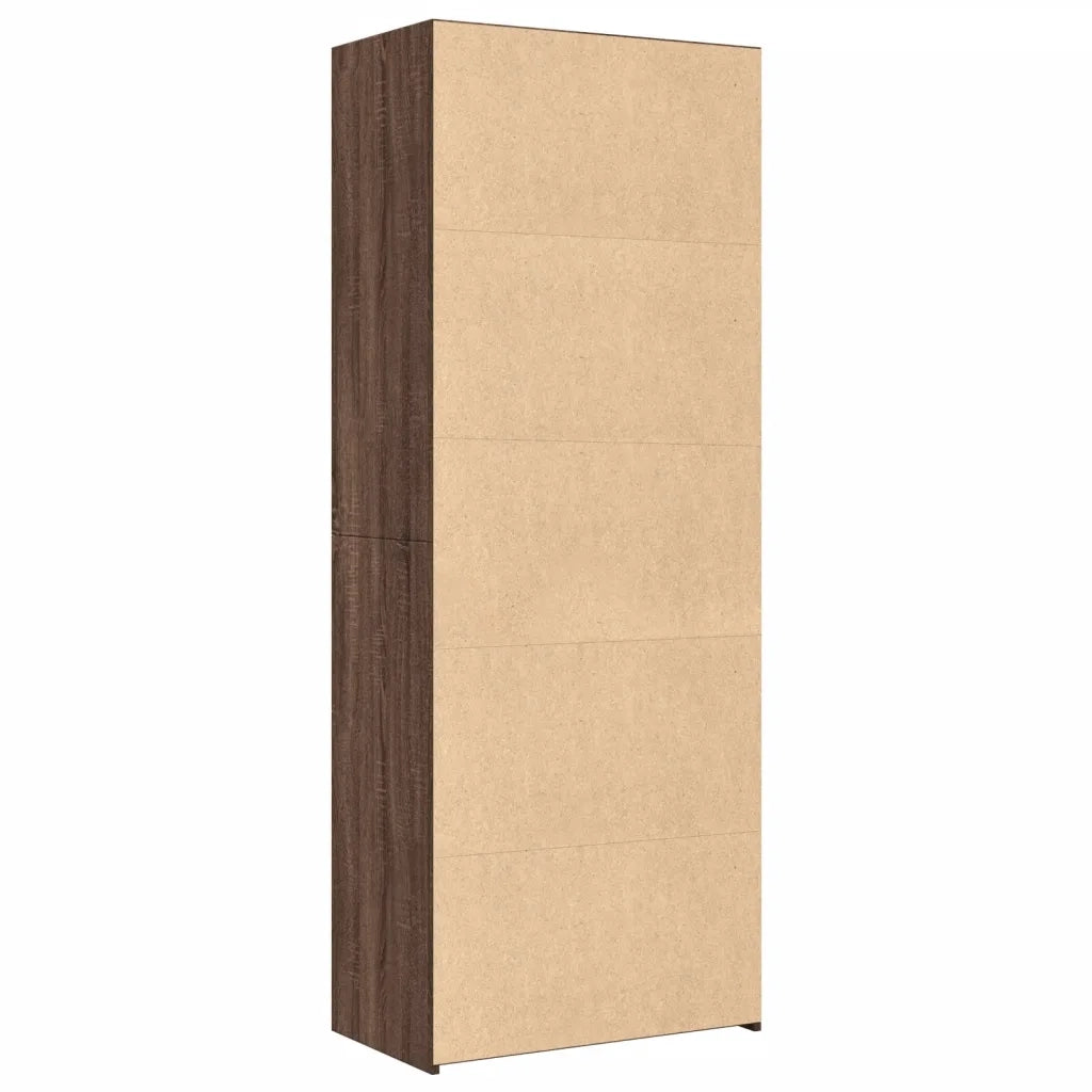 Credenza Rovere Marrone 70x41x185 cm in Legno Multistrato 3281693