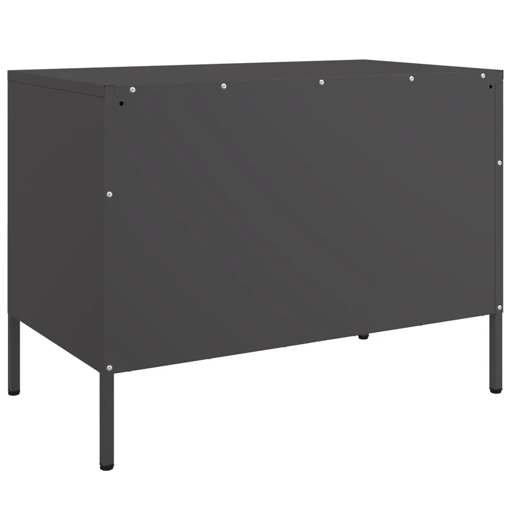 vidaXL Mobili TV 2pz Neri 68x39x50,5 cm in Acciaio
