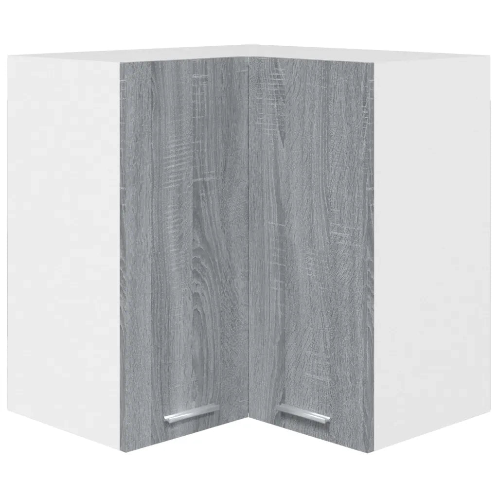 Mobile angolare da cucina moderno pratico e contenitivo 57 x 57 x 60 cm in legno composito grigio Sonoma 02_0048209