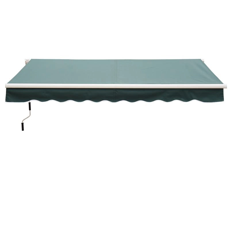 TENDA DA SOLE AVVOLGIBILE MANUALE A PARETE TESSUTO DI POLIESTERE 2.5 × 2 M VERDE