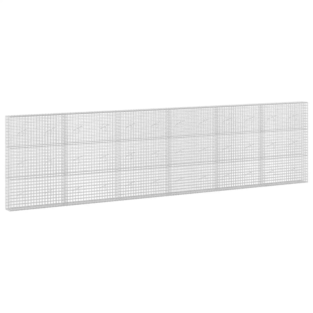 Gabione con filo da 5 mm e rete da 5x5 cm 600x20x150 cm 3464094