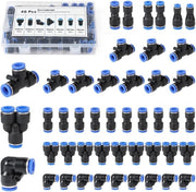 Set di connettori a 46 pezzi - Connettore a 4/6/8 mm - Connettore a vite rapida - Incluso set di istruzioni per l'installazione - Adatto per 8 mm - Connettore a vite rapida
