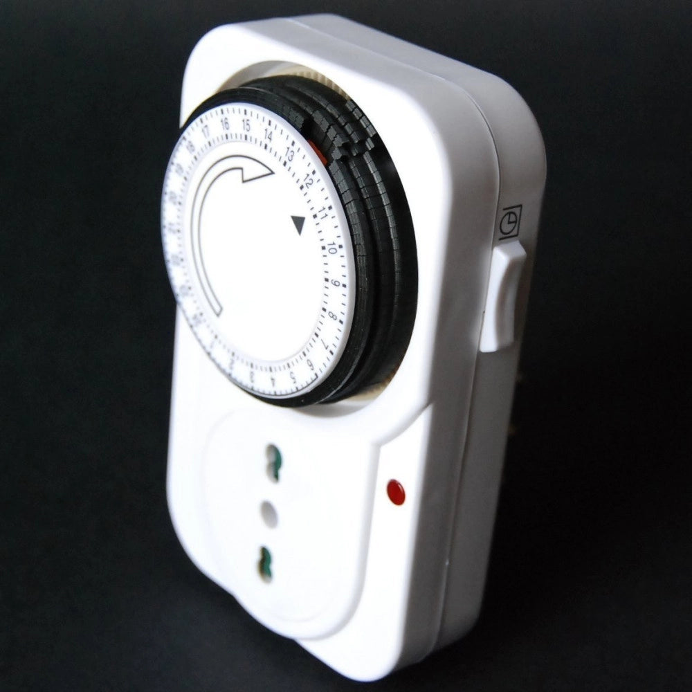 Trade Shop - Timer Programmatore Meccanico Analogico Giornaliero Con Presa Bipasso 16a 24 Ore -