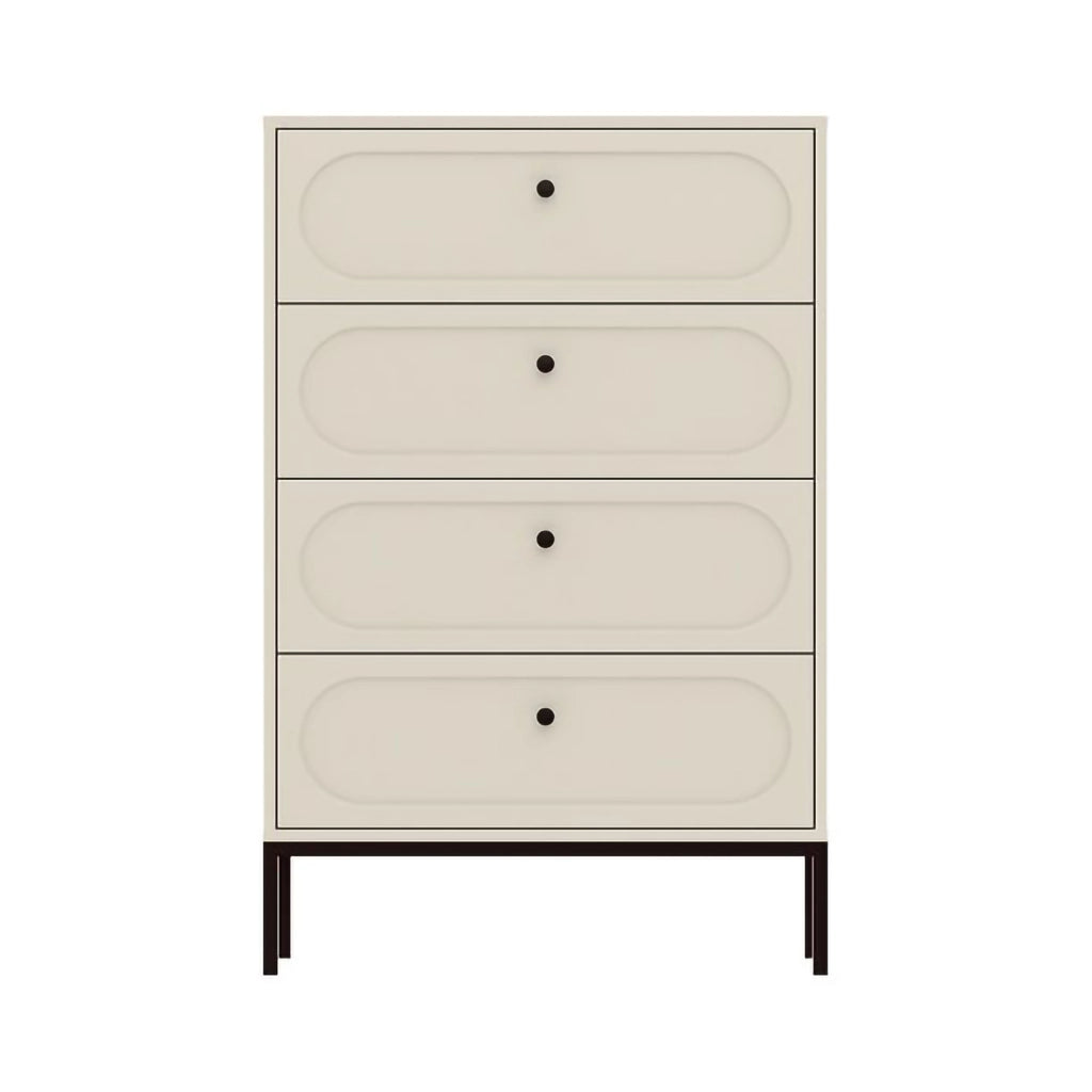 Lanesaro, Cassettiera 4 Cassetti, 76x40x116h cm Beige Cashmere