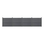 Recinzione in WPC per Giardino Staccionata Frangivista Alta 165 cm Lunga 618 cm Grigio NEU.HOLZ