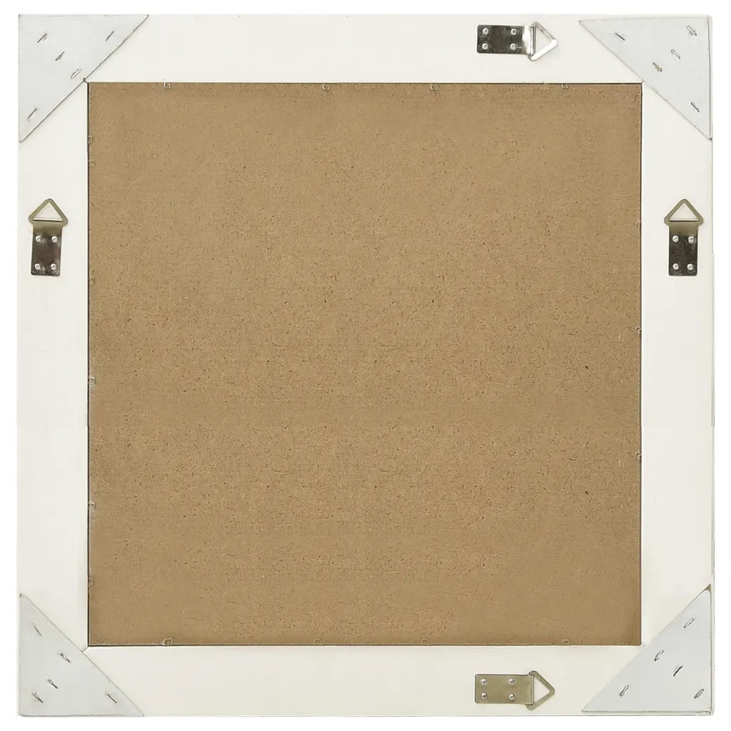Specchio da Parete | Specchio decorativo Stile Barocco 60x60 cm Bianco